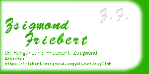 zsigmond friebert business card